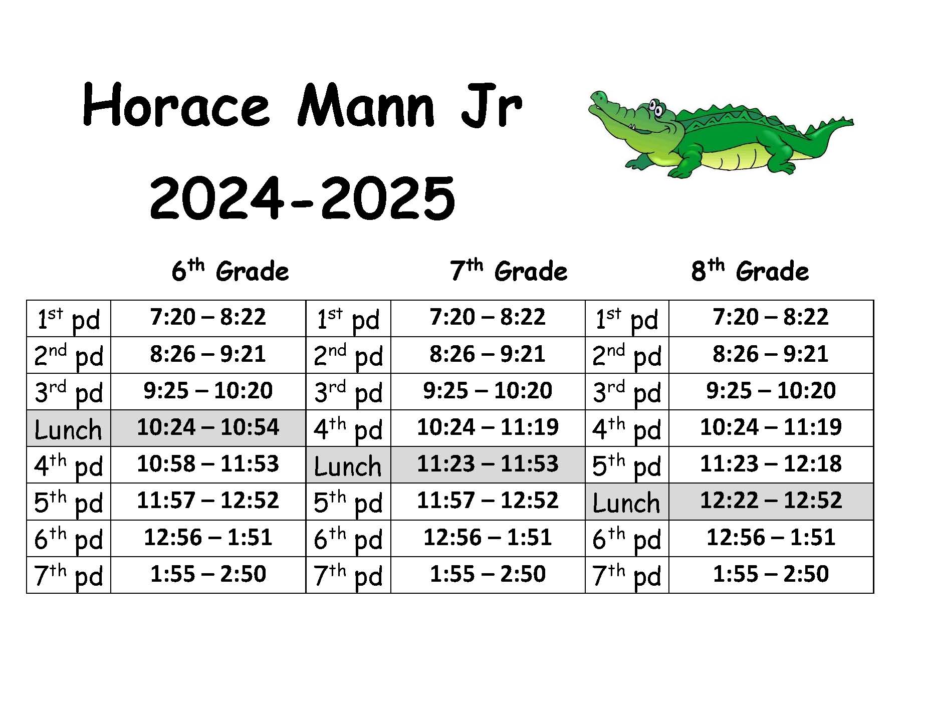 HMJ bell schedule